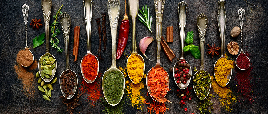 Spices in a spoon